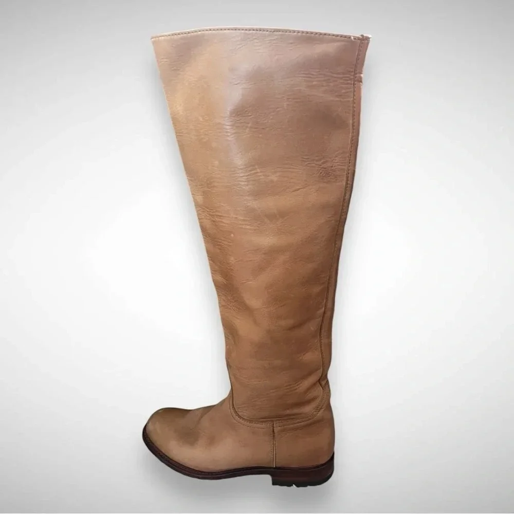 SENDRA Women's Tan Leather Tall Riding Boots Size 6.5 |‎ EUC